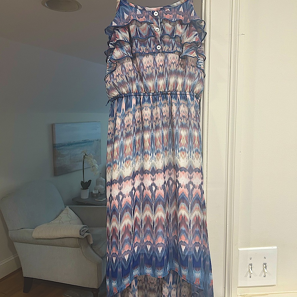 Xhilaration Blue and White Halter Sundress